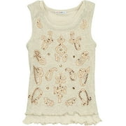 mary-kate and ashley brand-Sequined Tank Top