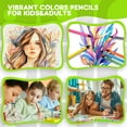 thumbnail image 6 of ThEast 12 Double-Ended Colored Pencils, 24 Colors in 12 Pencils, Black Wooden Triangular Coloring Pencils for Kids, Party Bag Favors, Pre-sharpened, 6 of 6