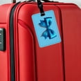 thumbnail image 5 of Bow Cheerleading Coquette Blue Faux Leather Travel Luggage Tag, 5 of 7