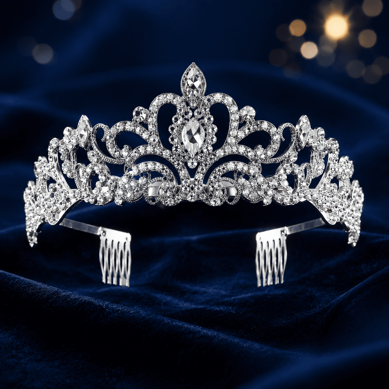 Princess Elsa Crown Tiara and Wand Set — Silver Heart Jewel(Pink