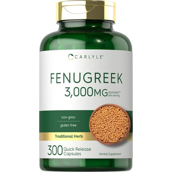 Fenugreek Seed Extract | 3000mg | 300 Capsules | by Carlyle