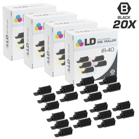 Ld compatible roller replacements for casio ir-40 cp-16 (black  20-pack)