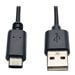 Eaton Tripp Lite Series USB-USB 2.0 3 ft A to USB-C Cable, (M/M), (0.91 M) - Câble USB - 24 Broches USB-C (M) vers USB (M) - USB 2.0 - 3 Pi - Moulé - Noir – image 4 sur 5