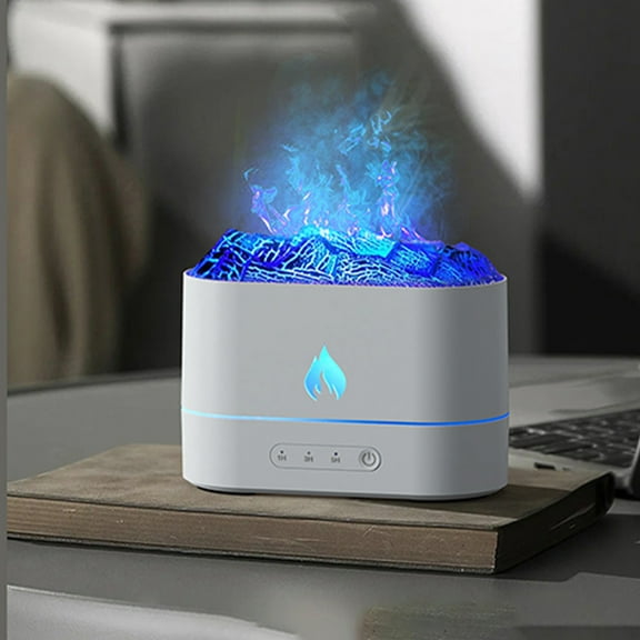 AZXY Small Humidifier for Home Plants,Cool Mist Humidifiers,Flame Humidifier for Bedroom Car with Light,Evaporative Humidifiers for Large Room Home Quiet Under $20