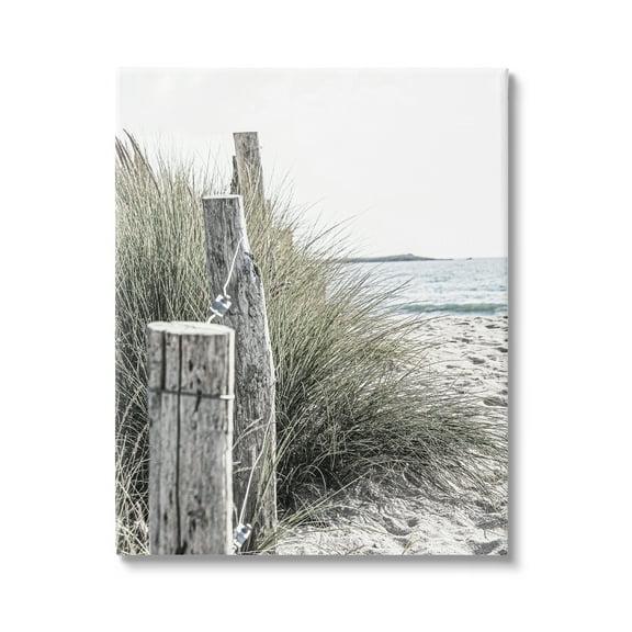 Stupell Industries Coastal Beach Landscape Nature Photography Gallery Wrapped Canvas Print Wall Art, 16 x 20