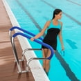thumbnail image 6 of Pool Rail, 39" x 32" Swimming Pool Hand Rail, 250LBS Load Capacity, 304 Stainless Steel Pool Stair Rail with Blue Grip Cover & Accessories, Rust and Weather Proof Pool Handrail for Swimming Pool, 6 of 8