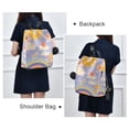 thumbnail image 4 of FORMRS Women's Travel Backpack Purse Anti-Theft Hidden Pockets Casual Shoulder Bag, Purple Clouds, 4 of 7