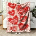 thumbnail image 4 of Valentines Heart Blanket 39.37x51.18 inch Flannel Pink Love Hearts Throw Blanket Cozy Warm Blankets Soft Lightweight Cozy Love Gift for Wife Women All Seasons Couch Sofa Bed Decor, 4 of 7