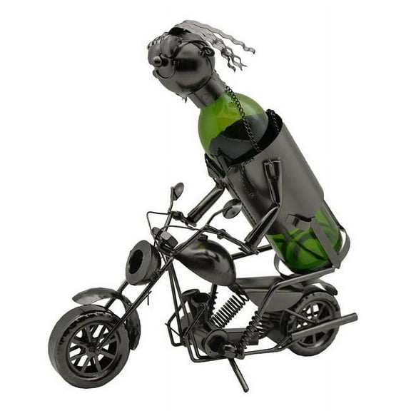 Three Star Import & Export ZA411 Wine Bottle Holder, Motorcycle Rider
