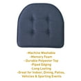 thumbnail image 6 of U-Shaped Memory Foam No Slip Back 16 x 16 Chair Pad Cushion 2 Pack - Denim, 6 of 7