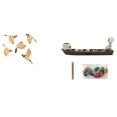 thumbnail image 1 of Arte de pared de pájaros de madera,Pájaros de madera para decorar la pared,regalos para el hogar,Adorno decorativo de pared de madera con pájaros voladores,Porta incienso,Figura de, 1 of 8