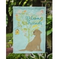 thumbnail image 3 of Carolines Treasures BB7597GF Welcome Friends Chocolate Labrador Retriever Flag - Garden Size, 3 of 3