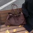 thumbnail image 2 of Bolsas Bacilo Axila Tota Bag Women Suled Color Sólido para El Compras Viajes, 2 of 9