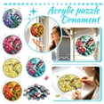 thumbnail image 2 of Acrylic Puzzle Suncatcher with Hummingbird and Floral Design, 83 Pieces 2D, Colorful Stained Glass Style for Window Or Wall Hanging Decoration, 2 of 4