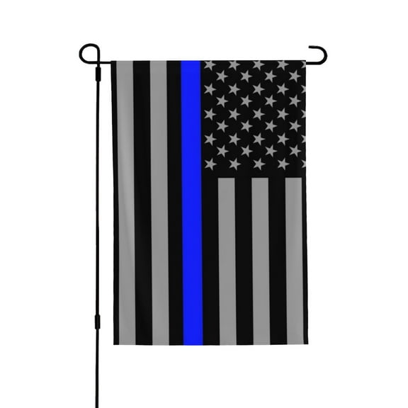 Distressed Police Style Flag Garden Flag 28x40 Double Sided Large Stained House Yard Flag For Outside Porch Lawn Decor