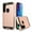 RoseGold, variant on For Motorola Moto G Fast / G8 Dual layer Metal Brushed Shockproof Armor Hybrid Case Cover Black