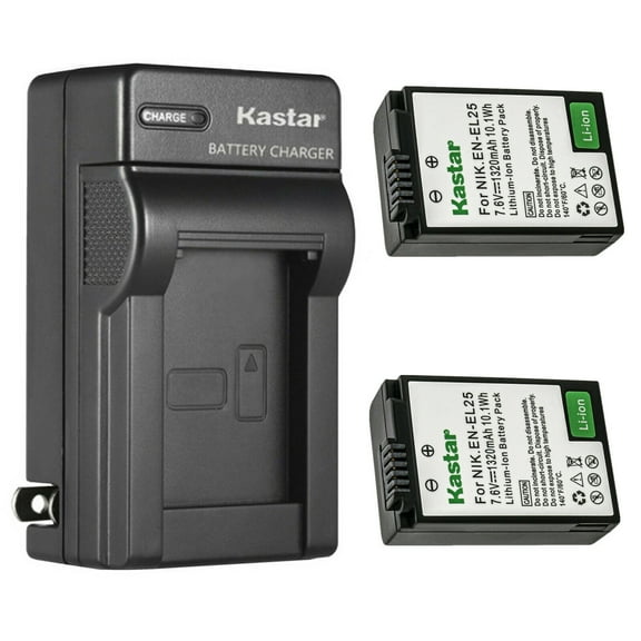 Kastar 2-Pack Battery and AC Wall Charger Replacement for Nikon Z 30 Mirrorless Camera, Z30 Creator Ready Z Series Camera