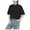 Black, variant on Women's Tops, Tees & Blouses Vintage Style Button Front Embroidered Round Neck Five Quarter Sleeve Solid Color Casual,Sizes S-3XL