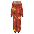 thumbnail image 5 of Odeerbi Christmas Onesie Pajamas for Family Holiday Sleep Jumpsuit Long Sleeve Family Christmas Pajamas Matching Sets Mom Printed Loungewear Jumpsuit Sleepwear Xmas PJs Set Red, 5 of 6
