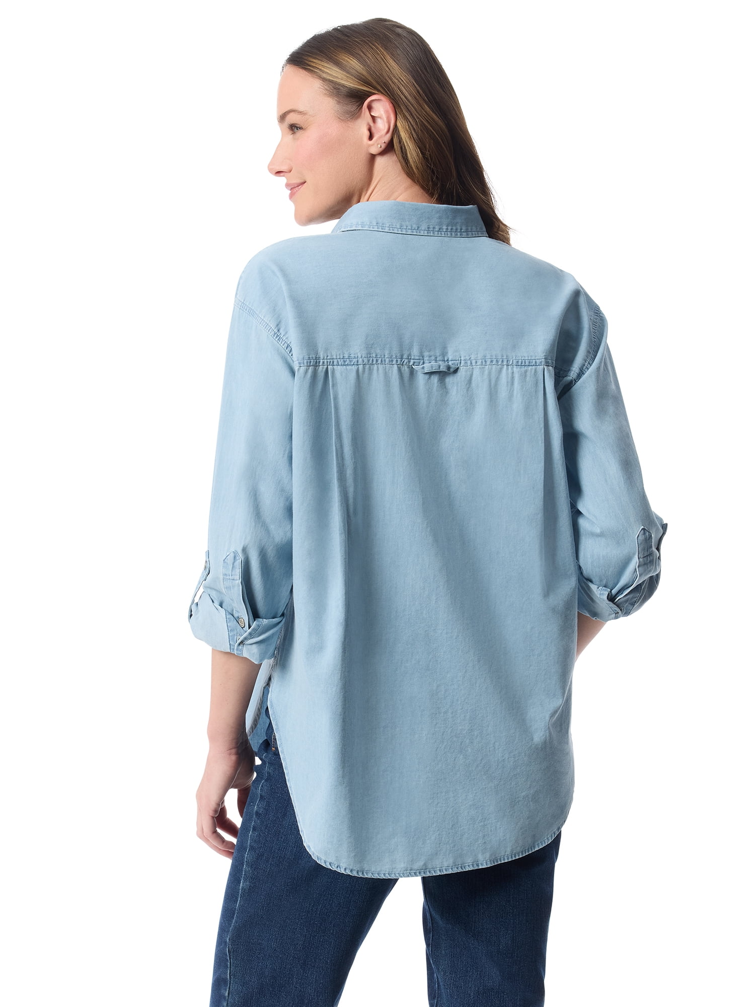 Gloria Vanderbilt Swan Series Women's Amanda Oversized Shirt, Sizes S-XXXL