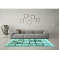 thumbnail image 3 of Ahgly Company Indoor Round Abstract Light Blue Contemporary Area Rugs, 5' Round, 3 of 4