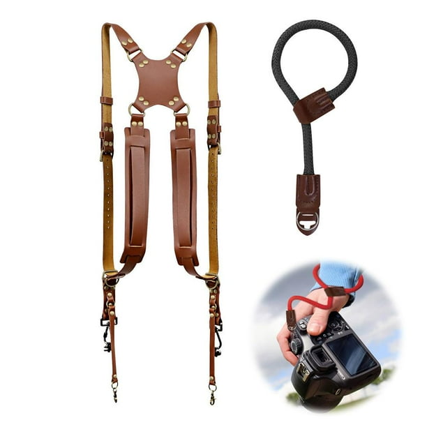 Cámara Doble Correa Para El Hombro Conjunto De Pulsera De Liberación Rápida Correa De Doble Cámara Ajustable Para Cámara Dslr Slr Dv 2 Uds Inevent AP008191-02