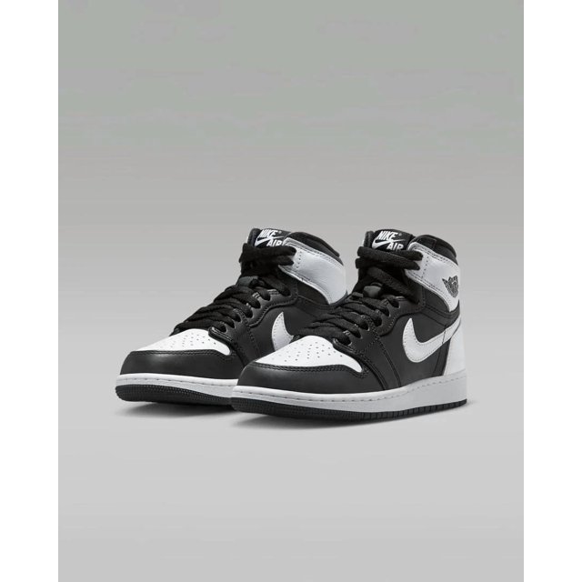 A i r-Jor-dan N I-K-E1 Retro High OG Black / White FD1437-010 Kid's US3.5Y-7Y NEW
