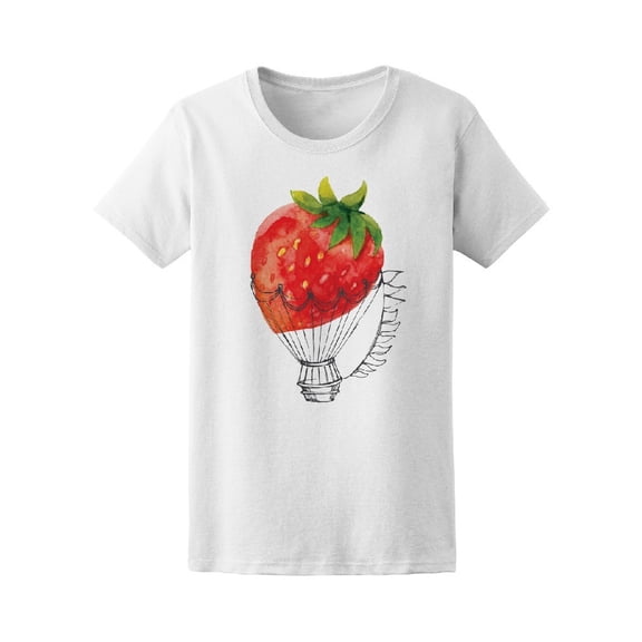 Eco Food Watercolor Strawberries Tee Women's -Image by Shutterstock