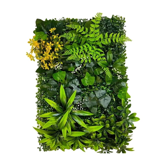 Artificial Hedge Fence Expandable Faux Leaf Screen Panel | Weatherproof Plastic Decorative Wall for Balconies, Gardens, Patios, and Outdoor Spaces,Multicolor D