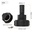 thumbnail image 2 of Uxcell IBC Tank Hose Adapter 60mm Coarse Thread to 25mm Barbed Hose Fitting Black 2 Pack, 2 of 6
