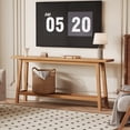 thumbnail image 3 of Kojooin 71 Inch Wood Entryway Table with Storage, Farmhouse 2-Tier Narrow Console Table for Hallway, 3 of 8