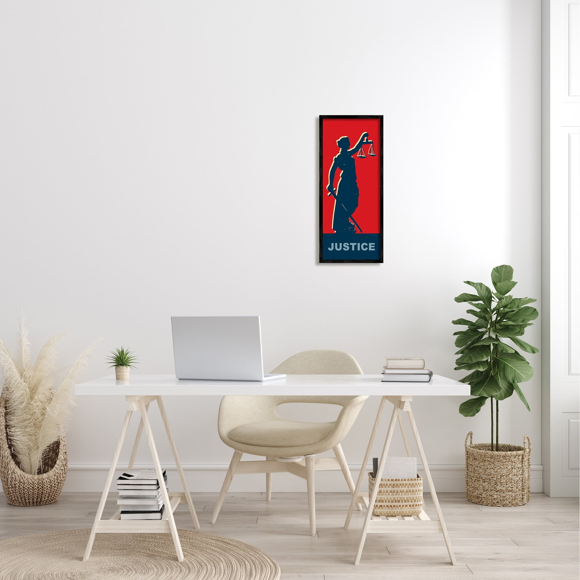 Stupell Industries Lady Justice Allegorical Personification Greco-Roman Mythology,10 x 24, Design by Daniel Sproul