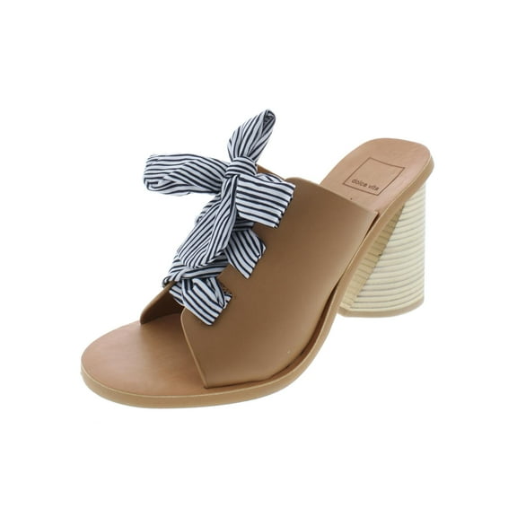 Dolce Vita Womens Amber Leather Open Toe Heels