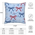 thumbnail image 2 of Multi-Size Linen Sofa Pillow Cover Invisible Zipper Open And Close Strong Use For Sofa Chair Garden Sofa Car Nautical Theme Thin Ribbon Bow Pattern 16"X16", 2 of 8