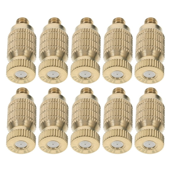 RENACLIPY Golden Brass High Pressure Misting Nozzles for Garden Irrigation and Cooling System Atomizing Spray