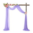 thumbnail image 1 of kurtrusly 2pcs/set Polyester Arch Drape Durability Non-shedding Wedding Decor Courtyard Wedding Drape Chiffon Purple, 1 of 6