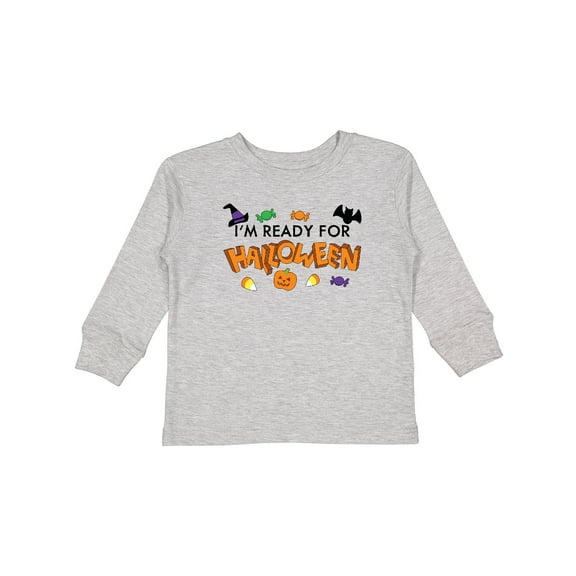 Inktastic I'm Ready for Halloween Boys or Girls Long Sleeve Toddler T-Shirt