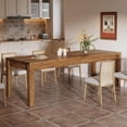 78.7" Large Dining Table for 6-8, Solid Wood Rustic Kitchen Table ...