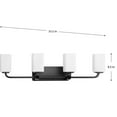 thumbnail image 2 of Cowan Collection Four-Light Modern Matte Black Etched Opal Glass Bath Vanity Light, 2 of 2