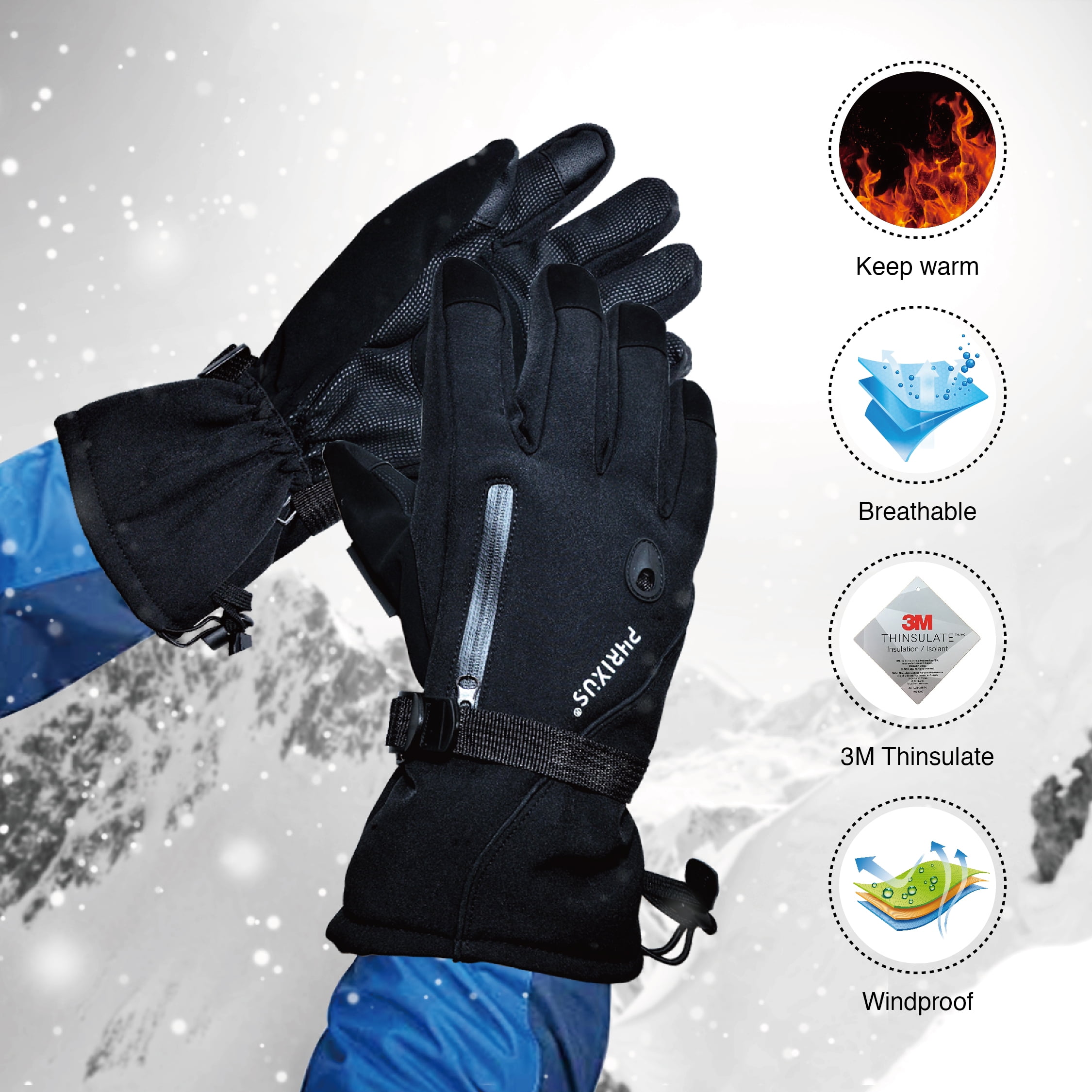 Zucci winter cheap waterproof glove