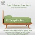 thumbnail image 3 of Split King 5-Piece Sheet Set, 300-TC Giza Cotton, 10 inch Deep Pockets - Sage, 3 of 7