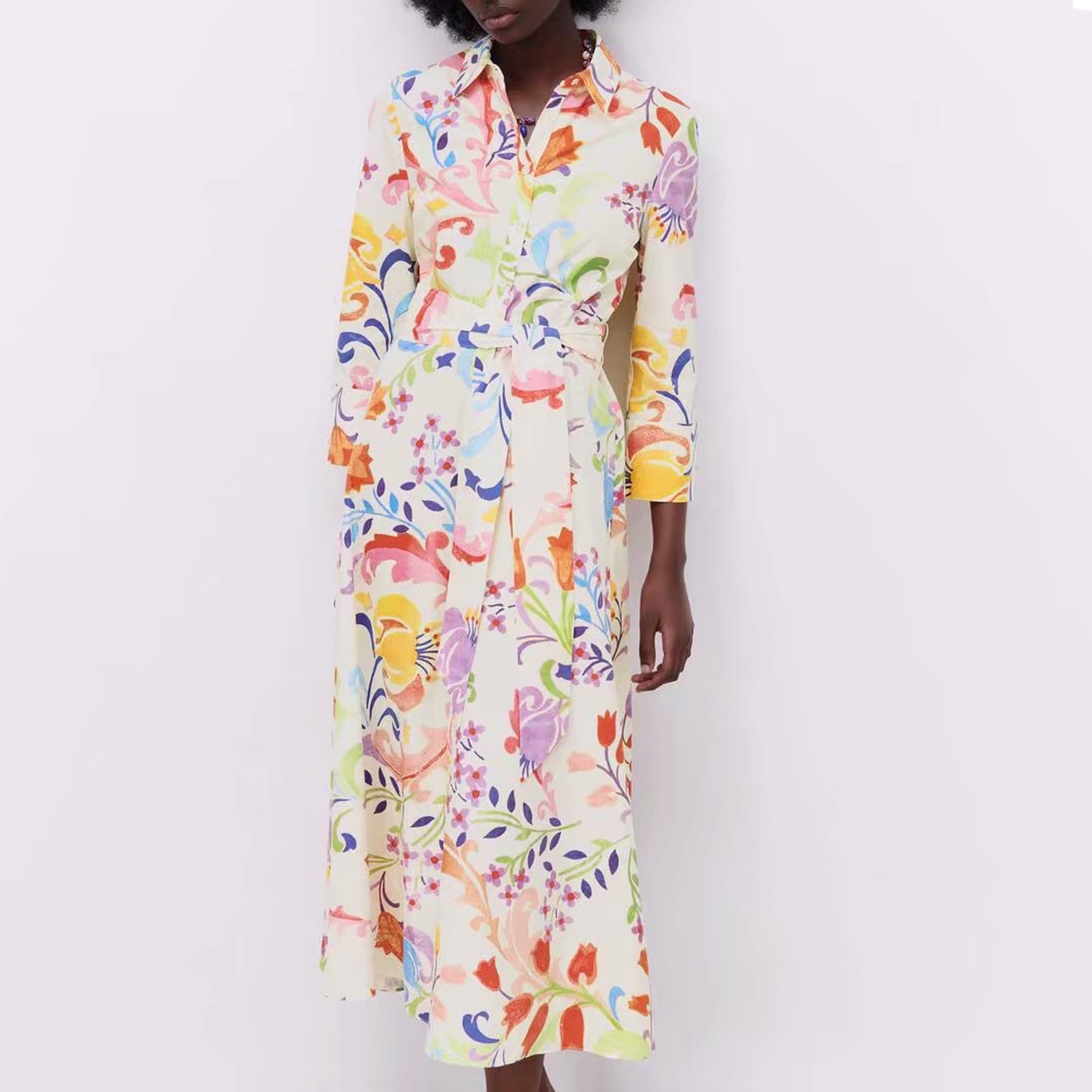 mid calf shirt dress