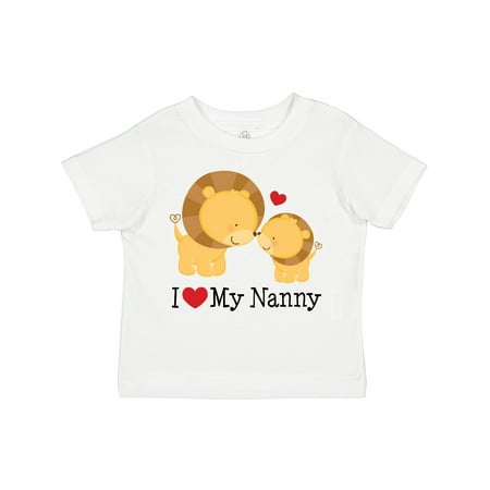 

Inktastic I Love My Nanny Gift Toddler Boy or Toddler Girl T-Shirt
