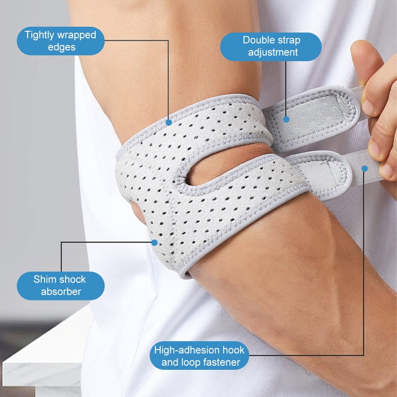 1pc Sports Adjustable Elbow Brace, Tendonitis Elbow Brace for Bursitis, Sprains, Strains, Sports Injury Recovery Joint