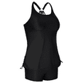 thumbnail image 4 of Firpearl Plus Size Bathing Suits for Women Two Piece Swimsuit Athletic Tankini Top with Shorts, 4 of 7