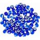thumbnail image 1 of 98 cuentas de 8 mm hechas a mano de Murano, cuentas de ojo azul, cuentas redondas planas de ojo turco, cuentas espaciadoras de Murano, 1 of 7