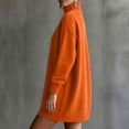 thumbnail image 6 of cocolona Long Sweaters for Women Casual Mock Neck Side Button Fall Winter Knit Tops Long Sleeve Tunic Fashion Outfits, 6 of 7