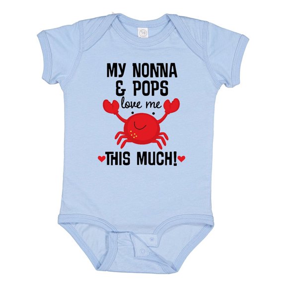 Inktastic Nonna and Pops Love Me Grandchild Boys or Girls Baby Bodysuit