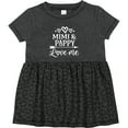thumbnail image 3 of Inktastic Mimi and Pappy Love Me Girls Baby Dress, 3 of 5