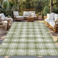 thumbnail image 2 of Sage Green Plaid Outdoor Rug for Patio/Deck/Porch, Non-Slip Large Area Rug 6 x 9 Ft, Modern Art Checkered Farmhouse Indoor Outdoor Rugs Washable Area Rugs, Reversible Camping Rug Carpet Runner, 2 of 8